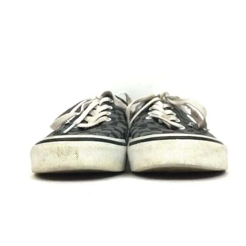 Vans Off The Wall - Youth Size 5 - Black/Gray Checkered Low Skate Shoes - 721356